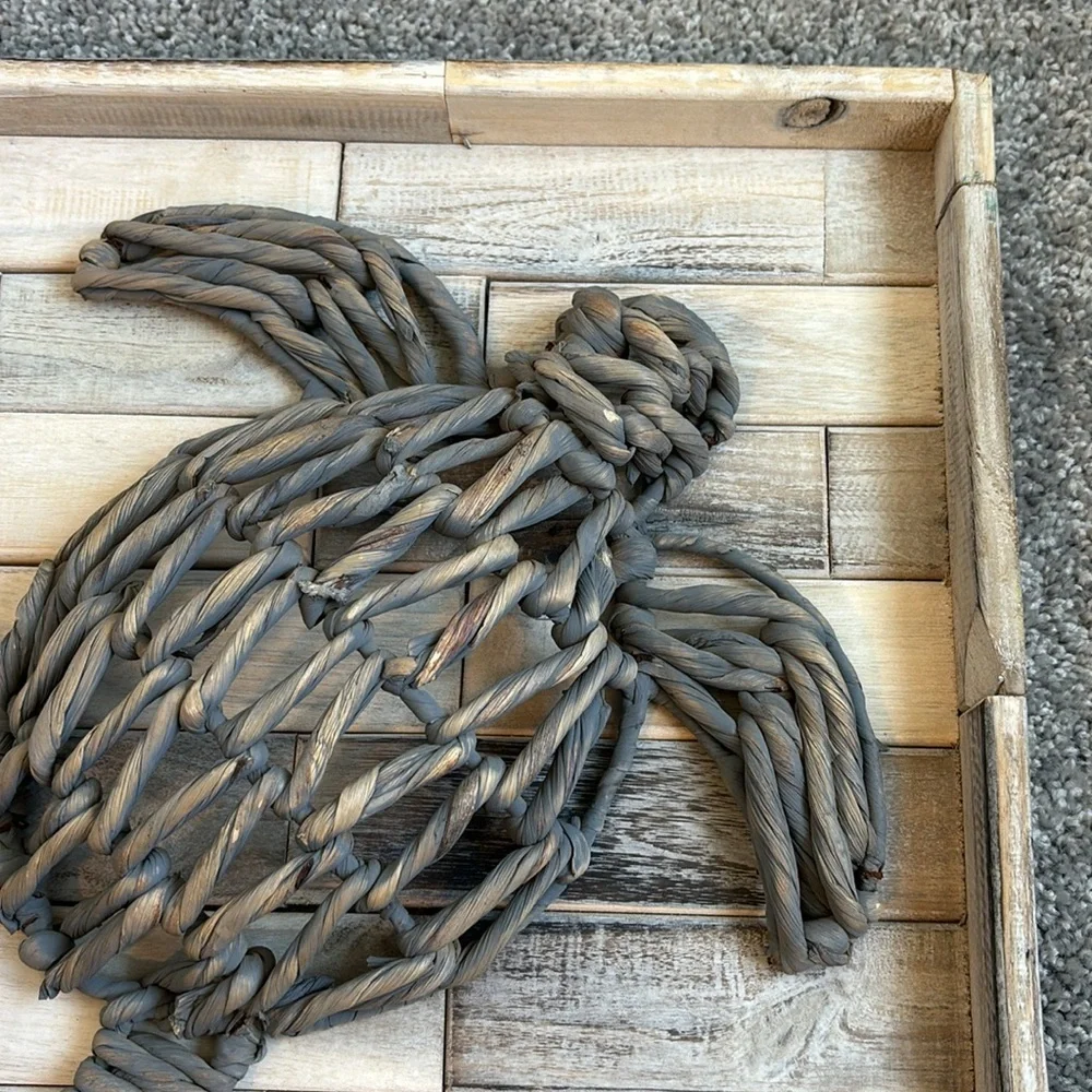 Rustic‎ Gray Woven Turtle Wall Art